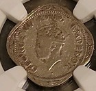 1945-1946 Ngc Great Britain India 1 2 Anna Square Coin King George Vi