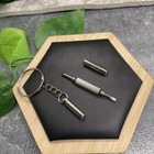 4    Stainless Steel Mini Screwdriver Set Pendant  Keychain New Free Ship B660