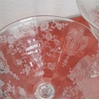 Etched Clear Glass Cocktail Glasses  Round Shape  Glossy Finish  Set Of 2