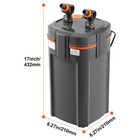 Kffkff 12w Uv Aquarium Canister Filter 100 Gallon Lamp Fish Tank Quiet
