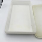 Vintage Tupperware 794 Bacon Deli Meat Keeper Container White sheer W Lid 795