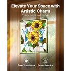 Stained Glass Tiffany Style Hanging Window Panel With Chain 20 X 20 Inches