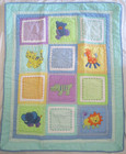 New Tiddliwinks Baby Quilt Nursery Blanket Safari Animals Wall Decor 35 X 45