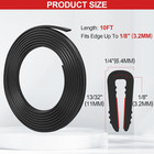 Tolanbbt Rubber Edge Trim U Channel - 1 8  Self Adhesive Sheet Metal Edge Guard