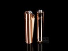 1 X Full Size Refillable Metal Clipper Lighter Shinny Rose Gold With Gift Box