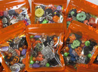 50 Piece Halloween Craft Grab Bag - A Random Mix Of Buttons  Charms  Beads  more
