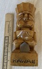 Vintage Hand Carved 6  Tiki Warrior Chief Hawaiian Folk Art  hawaii 