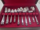 1847 Rogers Bros Eternally Yours Silverplate Flatware Set W Case Vintage Floral