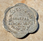 W  H  Ligon s Sons Pamplin Va  Good For 5c General Merchandise Trade Token  c533