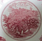 C  1830 s Souvenir Historical Staffordshire Soup Plate Catskill Mountain House