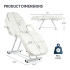 White black Massage Bed Table Tattoo Chair Facial Barber Salon Spa With Stool Us
