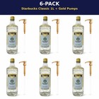 Starbucks Classic Syrup 6 Pack 1l Bottles With Gold Pumps 33 8 Fl Oz