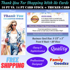 200 Ct Classy Ebay Seller Thank You For Your Purchase Cards  Buy 2 Get 1 Free