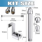 Shower Douche Enema Kit With Hook Up  Colon Nozzle 4 Piece Set  Silver