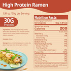 High Protein  30g  Ramen Noodles Plain  8 Pack Plant-based Vegan Noodle   Sugar-