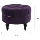 Dawn Tufted Round Ottoman By Jennifer Taylor Home Purple Velvet Medium