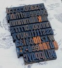 A-z Alphabet Letterpress Wooden Printing Blocks Wood Type Vintage Printer Typo    