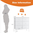 Dresser With 6 Drawers For Bedroom Organizer Storage Fabric Chest Of Drawers