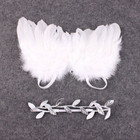 Newborn Baby Angel Leaf Headband Photo Photography Props Decor
