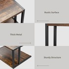 Printer Stand With 2 Tier Wood Shelves Desktop Organizer For Small Space Fax    