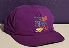 Vintage Us Open Tennis Snapback Hat Purple John Mcenroe 90s Usa Made 1992 Rare