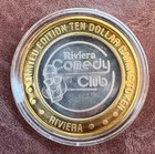 1996 Limited Edition Ten Dollar Gaming Token  0 999 Silver  Riviera Las Vegas