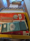 Shoe Box Of Sewing Notions Pin Cushion  Needles  Thread  Buttonhole Maker