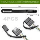 4 Pcs 4-pin Flat Trailer Wiring Harness Connector Dust Covers  4 Way Dustproof
