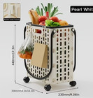 Foldable Utility Shopping Cart W  Wheels Collapsible Shopping Trolley Hand Truck
