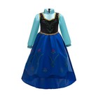 Girls Cosplay Princess Anna Dress Halloween Kids Party Dress Cloak 