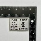 Hobart Label  push And Hold  Bowl Raise Lower  Pack Of 10  Free Shipping   