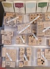 Mostly New Box Sets Huge Lot Of Stampin Up Stamps 140 Wooden Stamp Collection