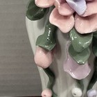 Miniature Porcelain White Vase Roses Design  5     Antique Collectible Vintage 