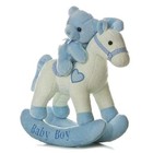  - Comfy    - 12  Baby Boy Rocking Horse Musical  Blue white 