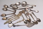 Vintage Lot Of  Silvertone Mixed Spoons  Forks  Knives Etc -