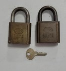 Vintage Brass Corbin Padlock Set Of 2 With 1 Key