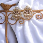 Vintage Faux Pearl   Rhinestone Shoe Clips Bridal Wedding Accessories Elegant