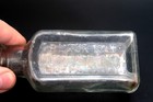 Antique Black Cat Stove Enamel Buffalo Ny Embossed Bottle 4 75  Uranium Glows N2