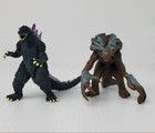 Godzilla Vs Orga Hg Gashapon 2  Mini Figures Bandai 2000 Hg Figure Series 6   7