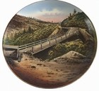Early 1900s Phantom Canyon Colorado New Bridge Souvenir Plate Jonroth Rare Image