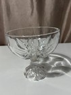 Lux Soft Pink Powder Puff In Vintage Crystal Bowl Boudoir Vanity Feminine  Gift