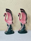 Vintage 1985 Sarsaparilla Deco Designs Pair Of Pink Flamingo Figurines 8   