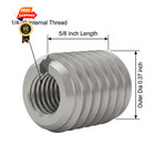Qwork Stainless Steel Threaded Insert For Hard-wood  1 4-20 1 4 -20  50 Pack