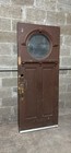   Ornate Antique Door Round Glass At Top   31 75 X 78 5 Tofani   Salvage