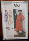 Simplicity Sewing Pattern 9161 Misses Dress Sash Pullover Sizes 12-16 Vtg 70s Uc