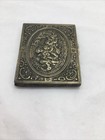 Antique  800 Silver Hinged Top Card Cigarette Box Cupids Cherubs