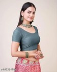 2 Stretchable Blouse For Women Crop Top Saree Choli Readymade Blouse Floral