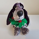 Applause Hush Puppies Hound Dog Plush Stuffed Animal Velvet Purple Holly 6 