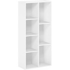Modern 7-cube Wood Bookshelf Organizer Living Room Bedroom Home Office Storage