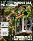 25 4cc Top Handle Chainsaw     12 Inch Gas Powered Arborist Saw For Tree Climbi   